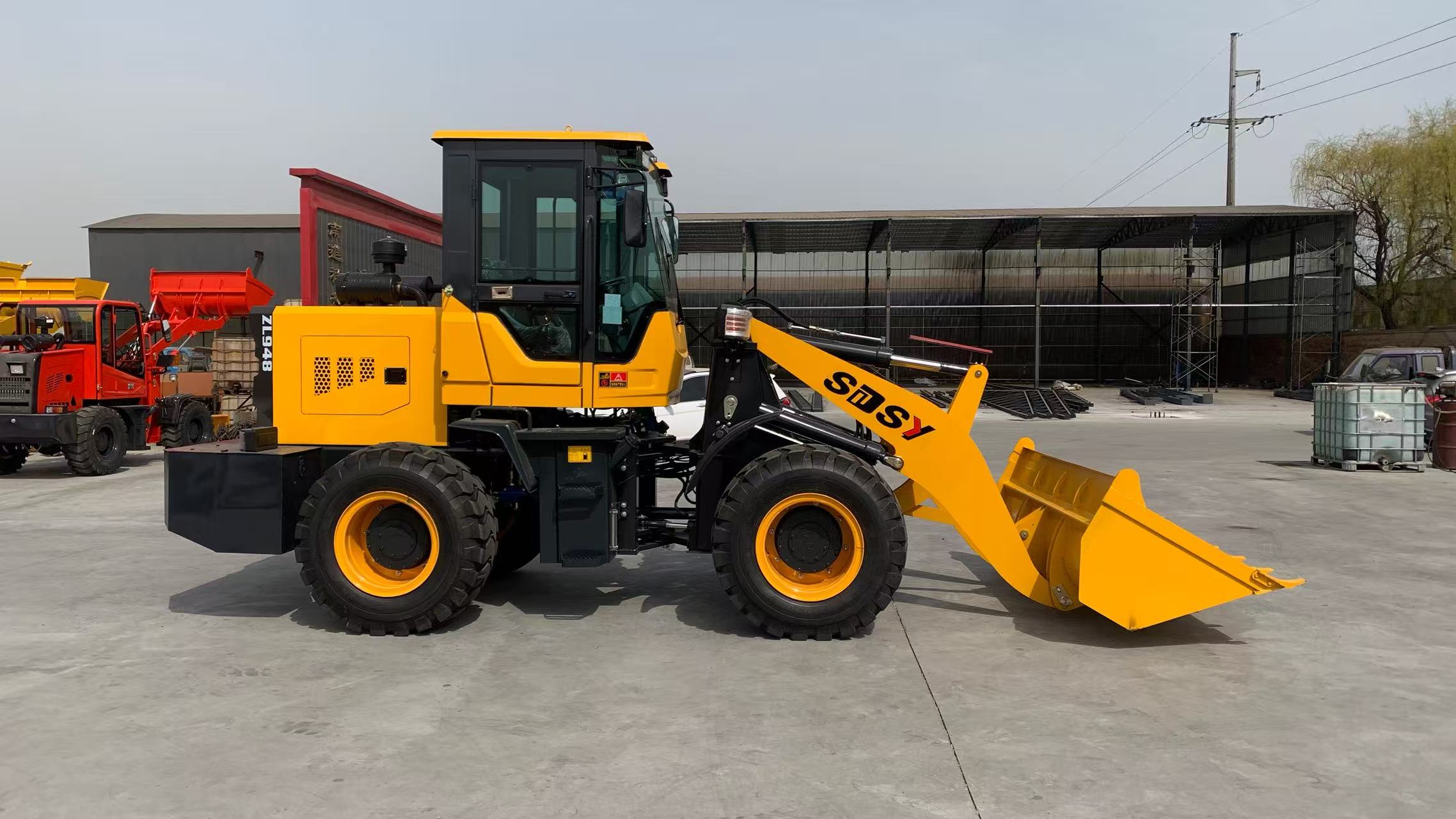 Wheel loader side profile